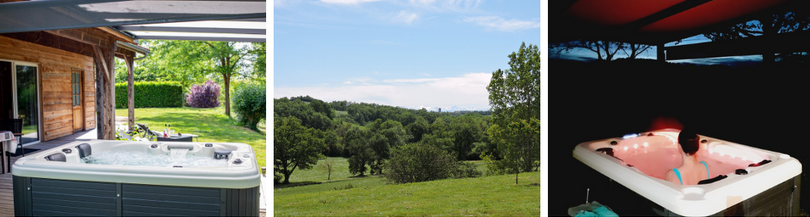 Giites chalets dans le gers spa et piscine