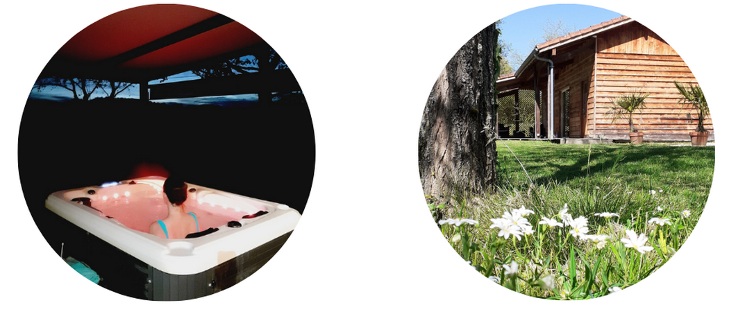 Cabanes chalets avec spa privatif et piscine privative dans le Gers